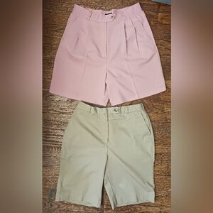 PREPPY DREAM: IZOD & Land's End Shorts, Sz 6 High Rise,  Retro *Flaw*